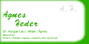 agnes heder business card